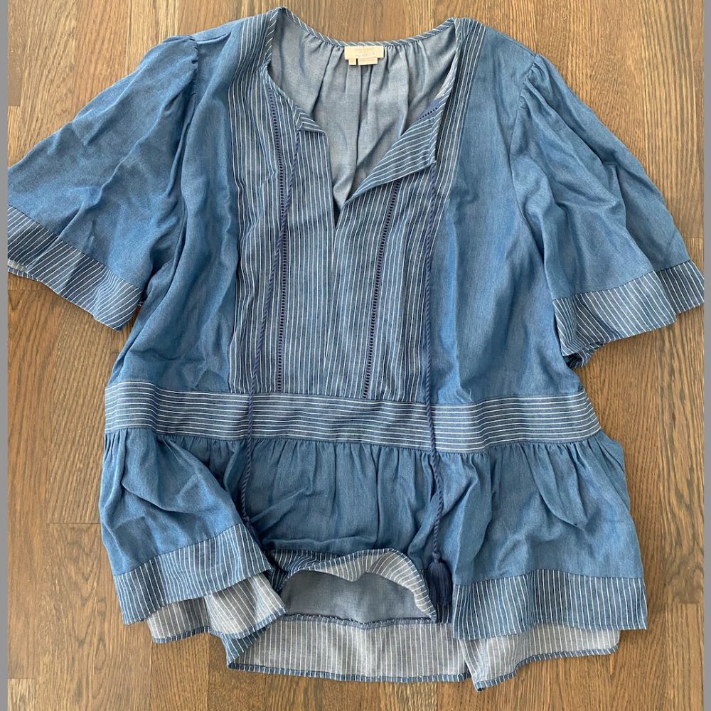 Kate Spade New York Denim Chambray Top - XXL